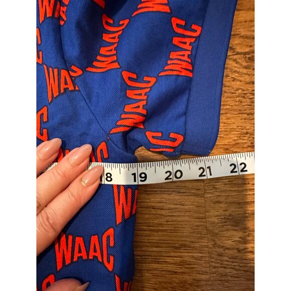 WAAC Men's Logo Print Golf Polo Blue/Red Size 1 NWT Performance Golf Apparel - Picture 8 of 9